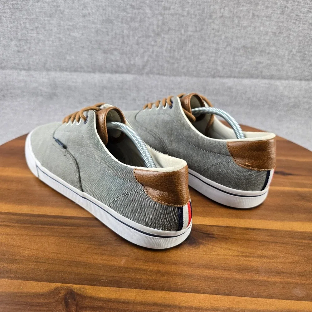 Tommy Hilfiger Men's Gray Canvas Low Top‎ Sneakers Casual Shoes